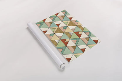 Southwest Geo X by Veronique Charron. shown as a rolled paper print. Available as archival giclee rolled canvas, fine art paper, or poster print. SKU 33013i.