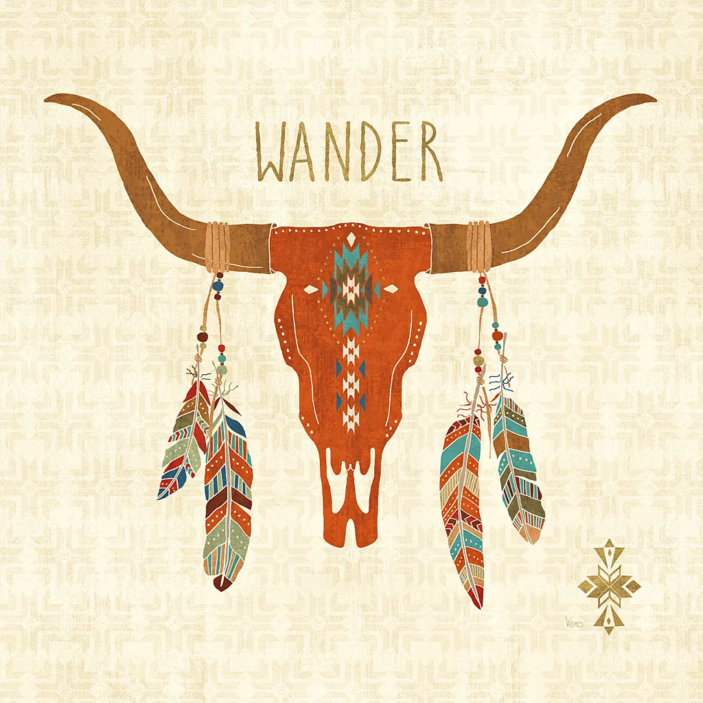 Southwest at Heart I by Veronique Charron. SKU 20002a. Archival Giclee Fine art print for wall decor.