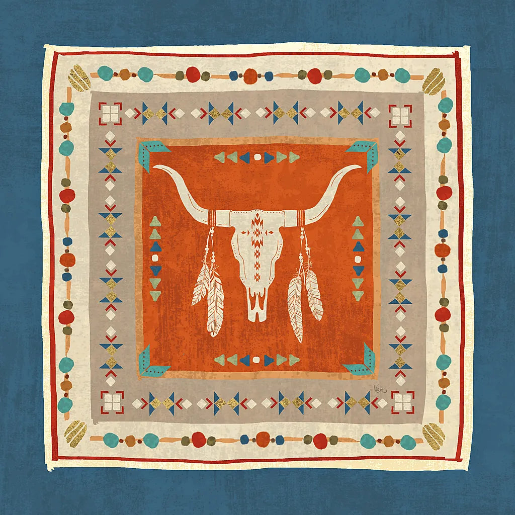 Southwest at Heart Tile I by Veronique Charron. SKU 20006a. Archival Giclee Fine art print for wall decor.