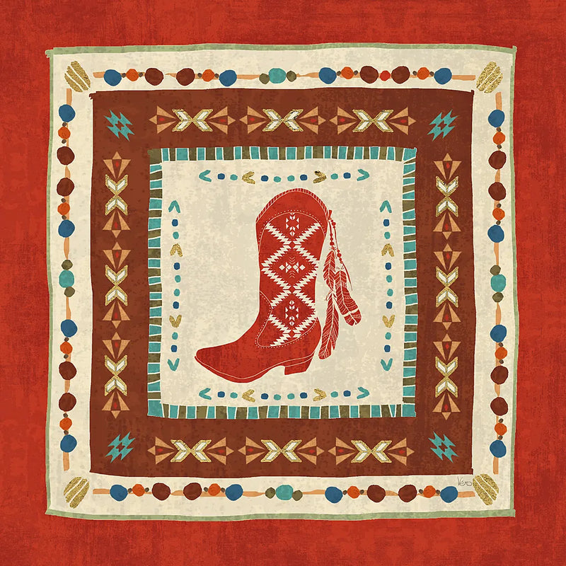 Southwest at Heart Tile II by Veronique Charron. SKU 20007a. Archival Giclee Fine art print for wall decor.