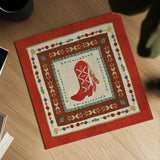 Southwest at Heart Tile II by Veronique Charron. Shown as a detailed flat fine art print, highlighting archival giclee quality. Available as an archival giclee rolled canvas, fine art paper, or poster print. SKU 20007a.