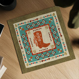 Southwest at Heart Tile III by Veronique Charron. Shown as a detailed flat fine art print, highlighting archival giclee quality. Available as an archival giclee rolled canvas, fine art paper, or poster print. SKU 20008a.