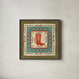Southwest at Heart Tile III by Veronique Charron. Shown in a sleek black glass frame for a contemporary gallery look. Available as an archival giclee rolled canvas, fine art paper, or poster print. SKU 20008a.
