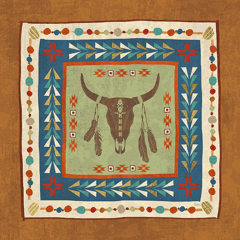 Southwest at Heart Tile IV by Veronique Charron. SKU 20009a. Archival Giclee Fine art print for wall decor.