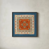 Southwest at Heart Tile V by Veronique Charron. Shown in a sleek black glass frame for a contemporary gallery look. Available as an archival giclee rolled canvas, fine art paper, or poster print. SKU 20010a.
