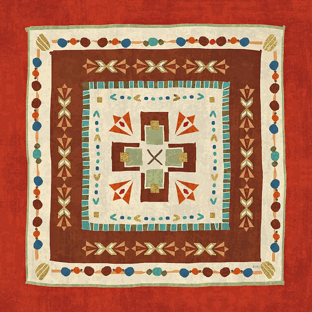 Southwest at Heart Tile VI by Veronique Charron. SKU 20011a. Archival Giclee Fine art print for wall decor.