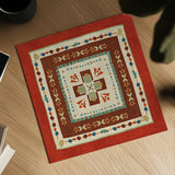 Southwest at Heart Tile VI by Veronique Charron. Shown as a detailed flat fine art print, highlighting archival giclee quality. Available as an archival giclee rolled canvas, fine art paper, or poster print. SKU 20011a.