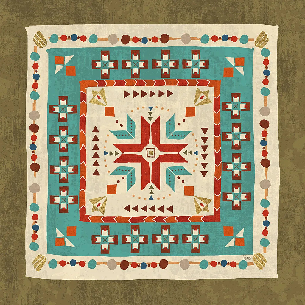 Southwest at Heart Tile VII by Veronique Charron. SKU 20012a. Archival Giclee Fine art print for wall decor.