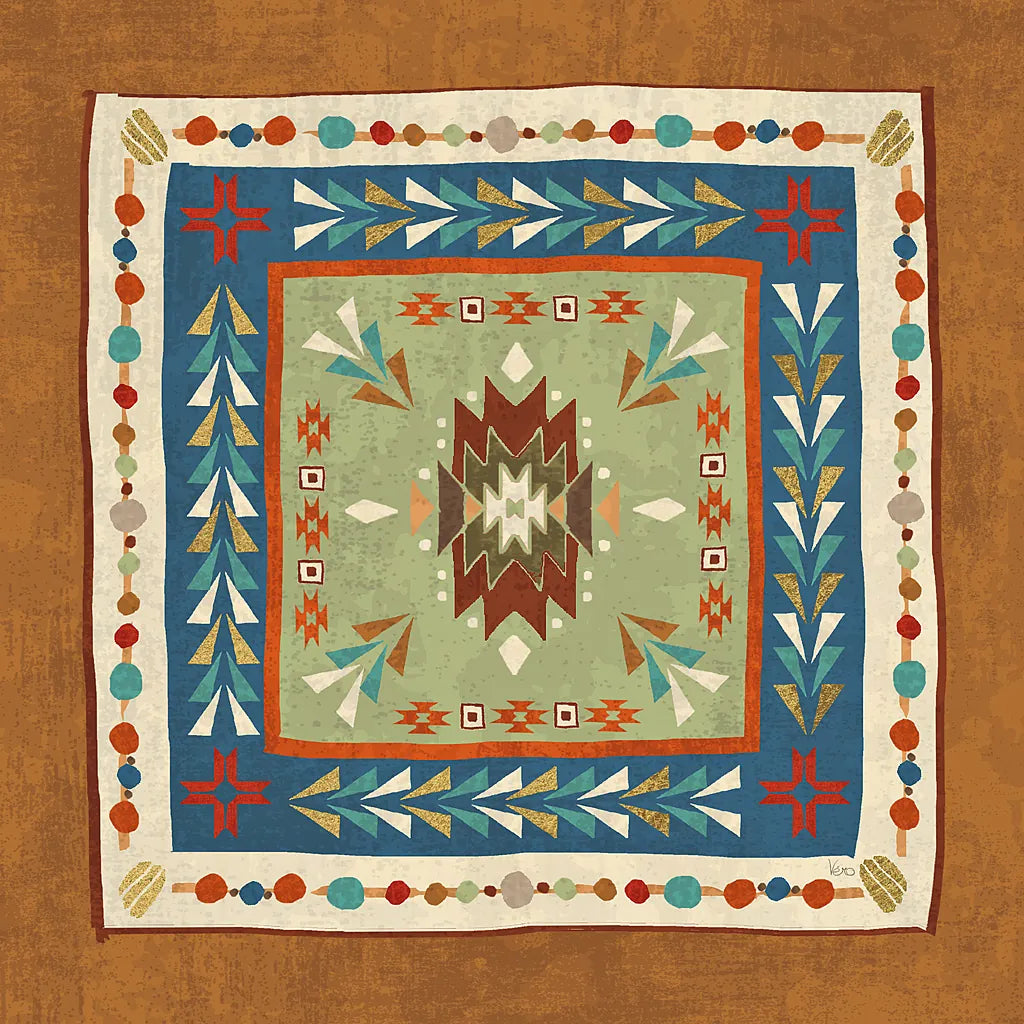 Southwest at Heart Tile VIII by Veronique Charron. SKU 20013a. Archival Giclee Fine art print for wall decor.