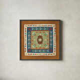 Southwest at Heart Tile VIII by Veronique Charron. Shown in a sleek black glass frame for a contemporary gallery look. Available as an archival giclee rolled canvas, fine art paper, or poster print. SKU 20013a.