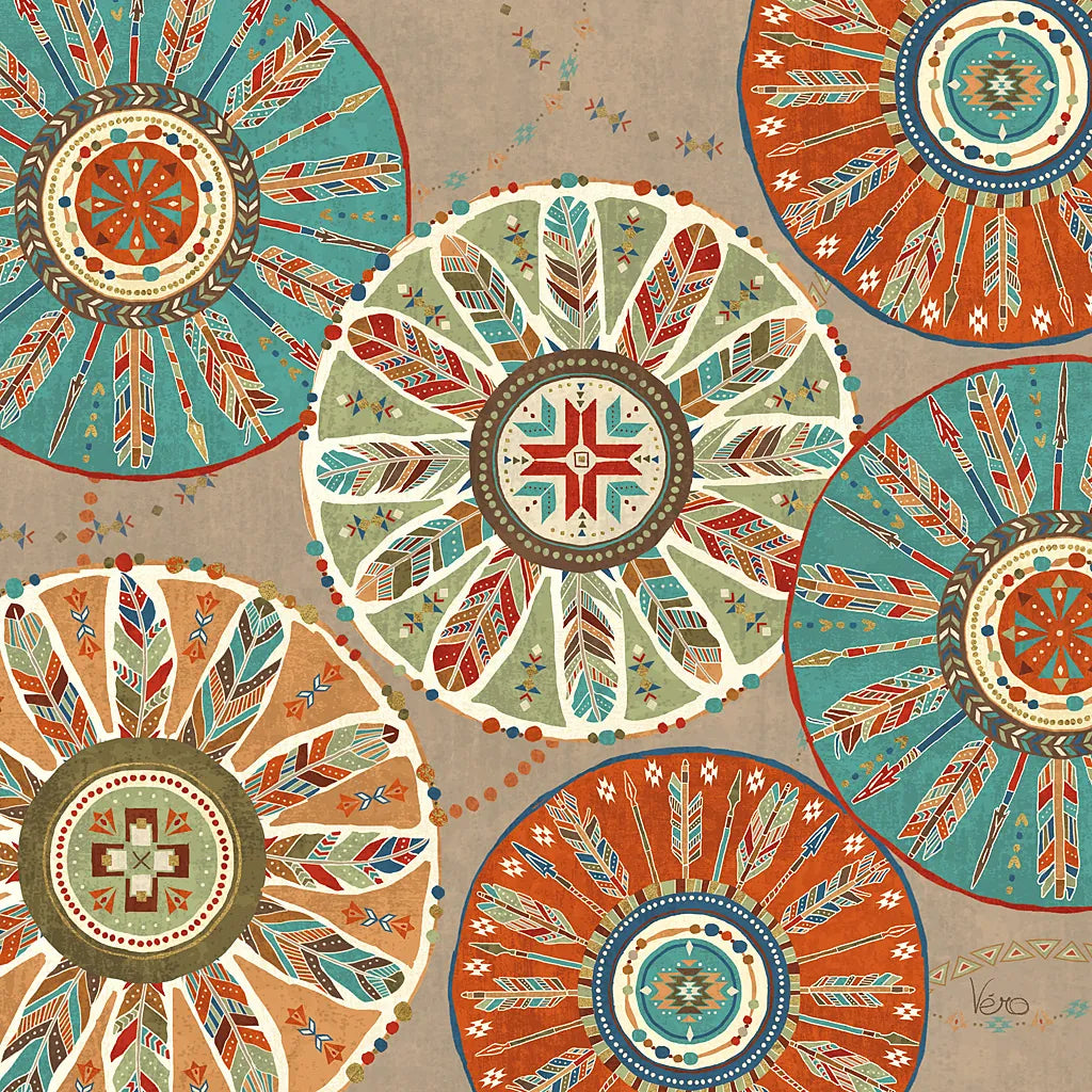 Southwest at Heart XII Square by Veronique Charron. SKU 20021a. Archival Giclee Fine art print for wall decor.