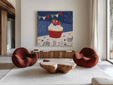 Sparkle and Shine II by Veronique Charron. Shown as extra-large giant wall art in a modern living room. Available as an archival giclee rolled canvas, fine art paper, or poster print. SKU 83715a.