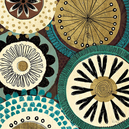 Spice Road IV Blue by Veronique Charron. SKU 21681a. Archival Giclee Fine art print for wall decor.