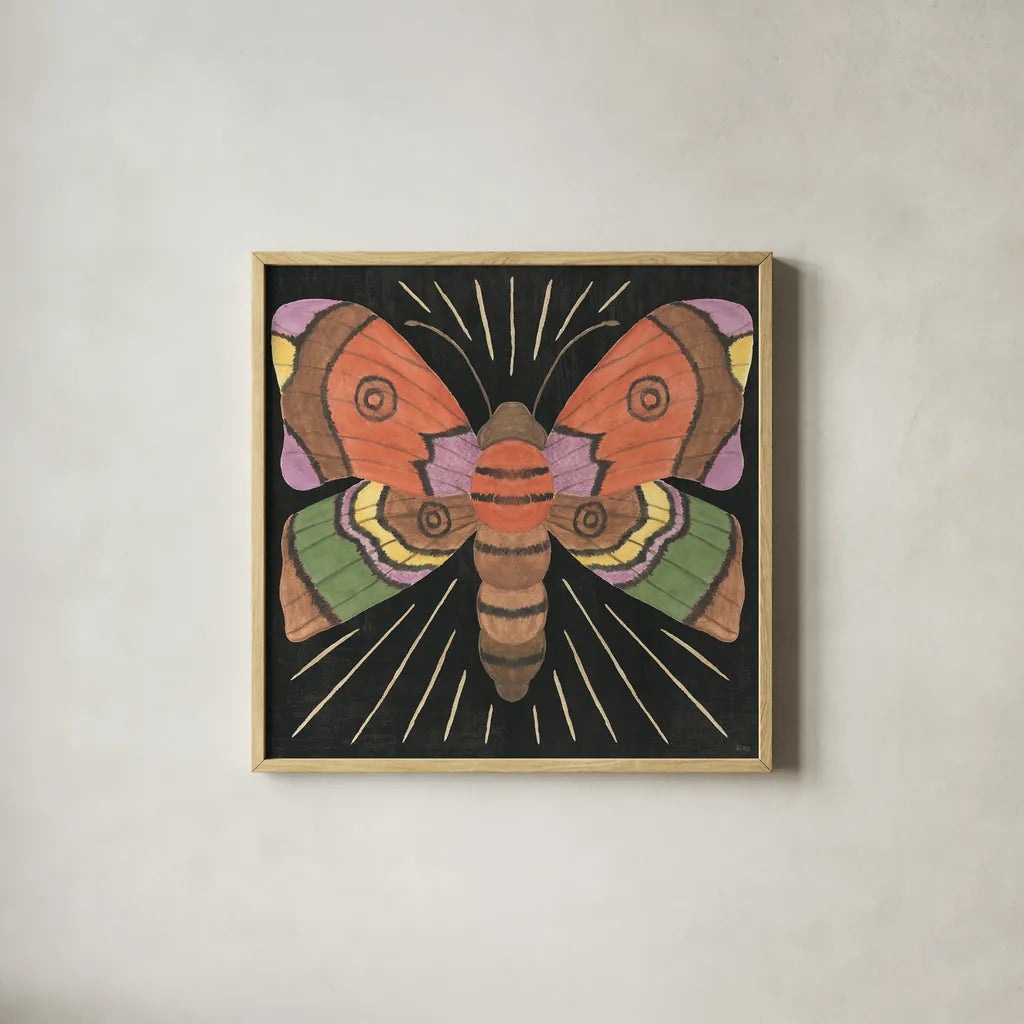 Spooky Chic VI by Veronique Charron. Shown in a natural wood glass frame for a timeless modern aesthetic. Available as an archival giclee rolled canvas, fine art paper, or poster print. SKU 91202a.