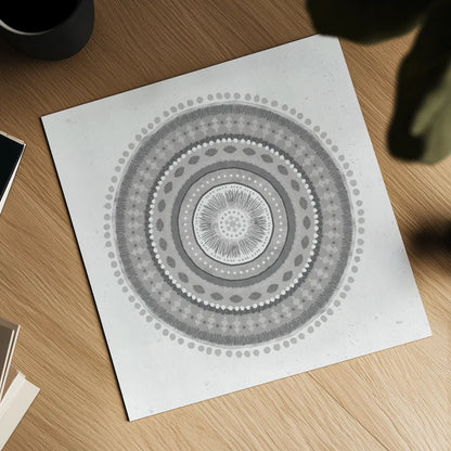 Suds Mandala by Veronique Charron. Shown as a detailed flat fine art print, highlighting archival giclee quality. Available as an archival giclee rolled canvas, fine art paper, or poster print. SKU 42194a.