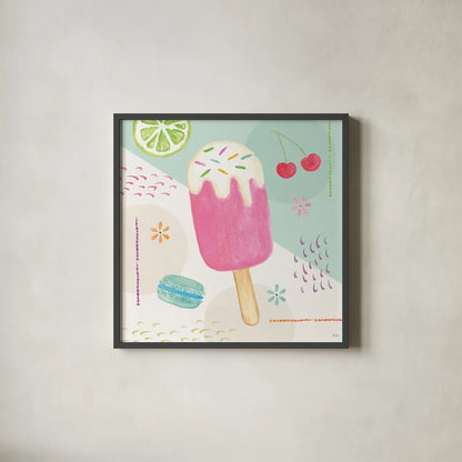 Summer Breeze II by Veronique Charron. Shown in a sleek black glass frame for a contemporary gallery look. Available as an archival giclee rolled canvas, fine art paper, or poster print. SKU 89580a.