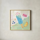 Summer Breeze III by Veronique Charron. Shown in a natural wood glass frame for a timeless modern aesthetic. Available as an archival giclee rolled canvas, fine art paper, or poster print. SKU 89581a.