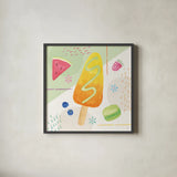Summer Breeze IV by Veronique Charron. Shown in a sleek black glass frame for a contemporary gallery look. Available as an archival giclee rolled canvas, fine art paper, or poster print. SKU 89582a.