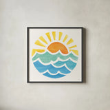 Summer Breeze IX by Veronique Charron. Shown in a sleek black glass frame for a contemporary gallery look. Available as an archival giclee rolled canvas, fine art paper, or poster print. SKU 89587a.