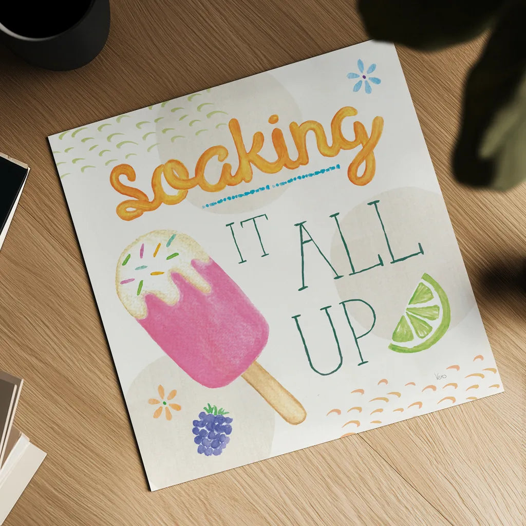 Summer Breeze V by Veronique Charron. Shown as a detailed flat fine art print, highlighting archival giclee quality. Available as an archival giclee rolled canvas, fine art paper, or poster print. SKU 89583a.