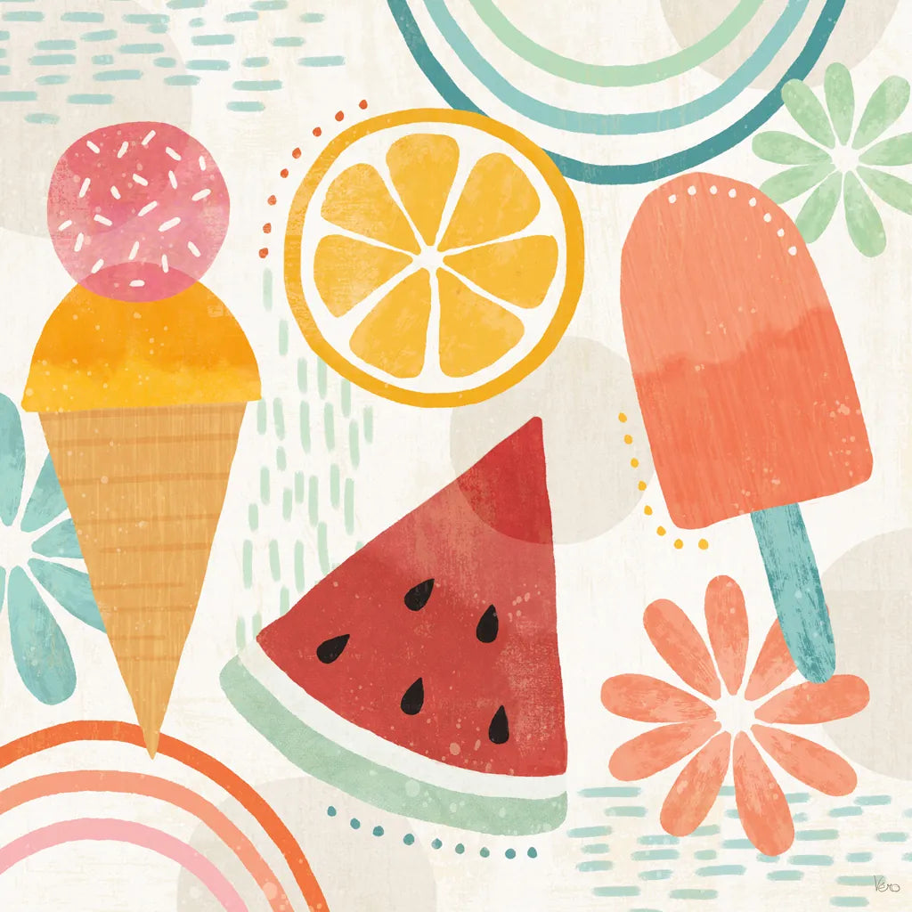 Sweet Summer I by Veronique Charron. SKU 74652a. Archival Giclee Fine art print for wall decor.