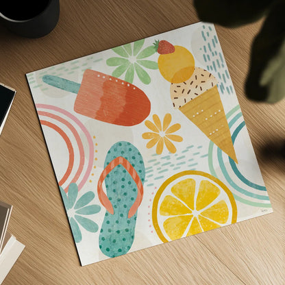 Sweet Summer IV by Veronique Charron. Shown as a detailed flat fine art print, highlighting archival giclee quality. Available as an archival giclee rolled canvas, fine art paper, or poster print. SKU 74655a.