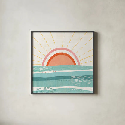 Sweet Summer V by Veronique Charron. Shown in a sleek black glass frame for a contemporary gallery look. Available as an archival giclee rolled canvas, fine art paper, or poster print. SKU 74656a.