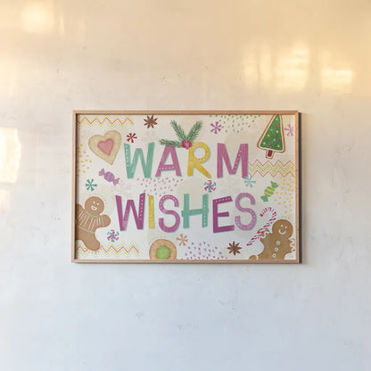 Sweet Treats I Bright by Veronique Charron. shown as a paper print in a natural frame. Available as a archival giclee rolled canvas, fine art paper, or poster print. SKU 88316i.