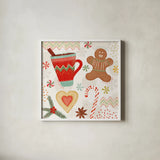Sweet Treats II by Veronique Charron. Shown in a crisp white glass frame for a clean and minimalist style. Available as an archival giclee rolled canvas, fine art paper, or poster print. SKU 80298a.