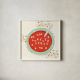 Sweetheart Stories V by Veronique Charron. Shown in a crisp white glass frame for a clean and minimalist style. Available as an archival giclee rolled canvas, fine art paper, or poster print. SKU 103955a.