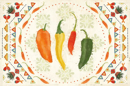 Tex Mex Fiesta I by Veronique Charron. SKU 61914i. Archival Giclee Fine art print for wall decor.