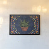 Tex Mex Fiesta II Dark by Veronique Charron. shown as a paper print in a black flame. Available as a archival giclee rolled canvas, fine art paper, or poster print. SKU 61923i.