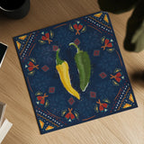 Tex Mex Fiesta III Dark by Veronique Charron. Shown as a detailed flat fine art print, highlighting archival giclee quality. Available as an archival giclee rolled canvas, fine art paper, or poster print. SKU 61924a.