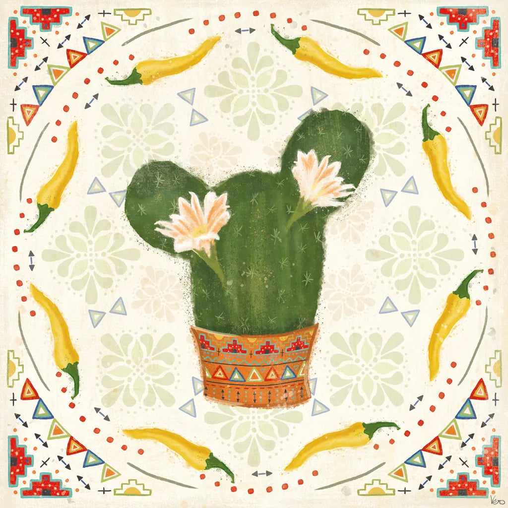 Tex Mex Fiesta IV by Veronique Charron. SKU 61917a. Archival Giclee Fine art print for wall decor.