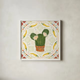 Tex Mex Fiesta IV by Veronique Charron. Shown in a crisp white glass frame for a clean and minimalist style. Available as an archival giclee rolled canvas, fine art paper, or poster print. SKU 61917a.