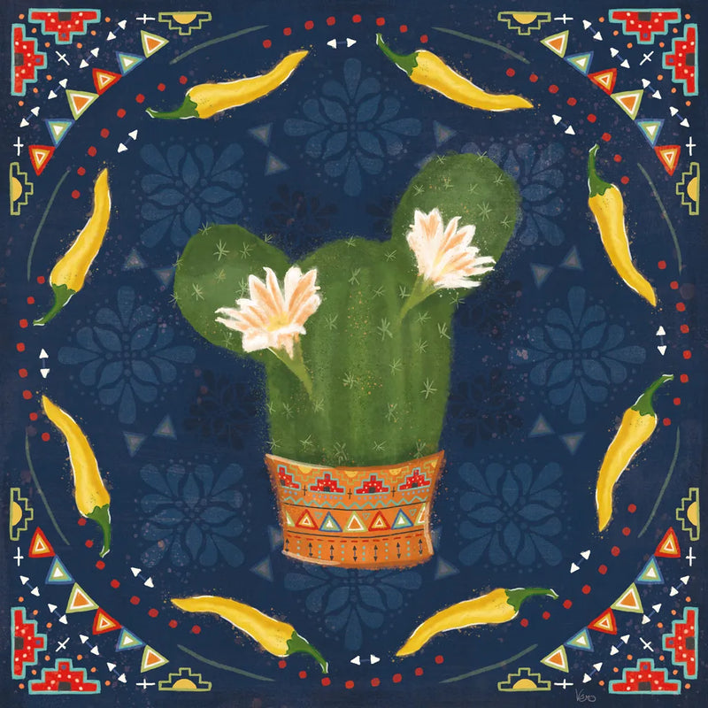 Tex Mex Fiesta IV Dark by Veronique Charron. SKU 61925a. Archival Giclee Fine art print for wall decor.