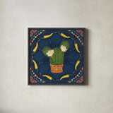 Tex Mex Fiesta IV Dark by Veronique Charron. Shown in a sleek black glass frame for a contemporary gallery look. Available as an archival giclee rolled canvas, fine art paper, or poster print. SKU 61925a.