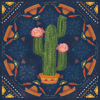 Tex Mex Fiesta V Dark by Veronique Charron. SKU 61926a. Archival Giclee Fine art print for wall decor.