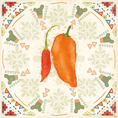 Tex Mex Fiesta VI by Veronique Charron. SKU 61919a. Archival Giclee Fine art print for wall decor.