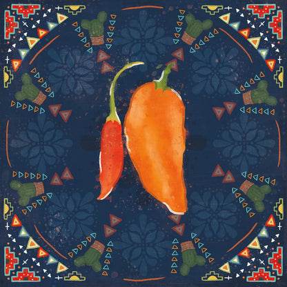 Tex Mex Fiesta VI Dark by Veronique Charron. SKU 61927a. Archival Giclee Fine art print for wall decor.