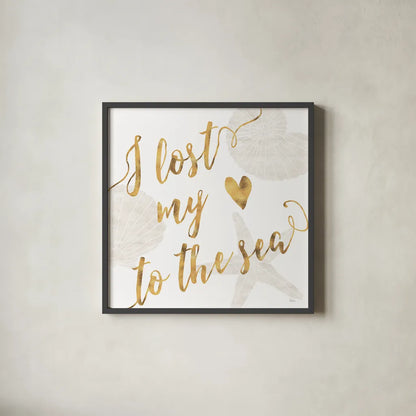 To the Sea I by Veronique Charron. Shown in a sleek black glass frame for a contemporary gallery look. Available as an archival giclee rolled canvas, fine art paper, or poster print. SKU 29876a.