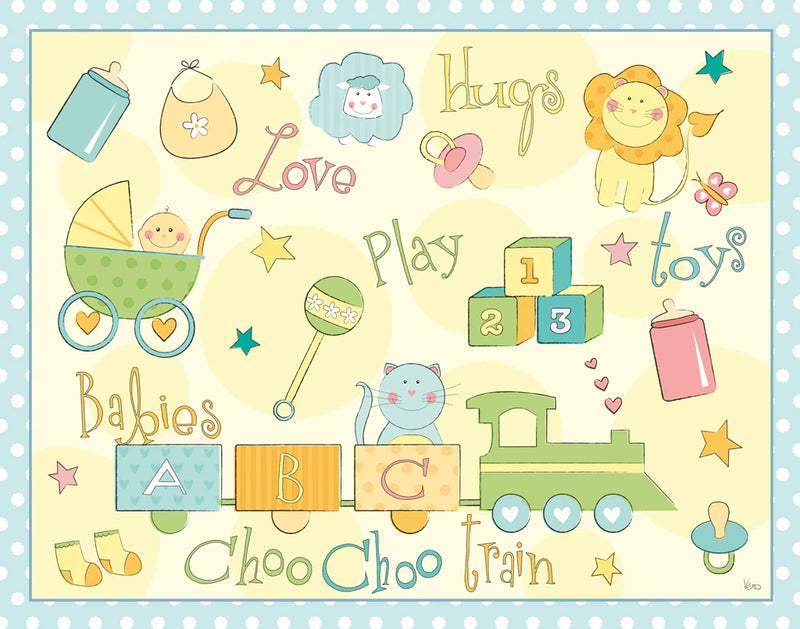 Toys and Hugs I Blue by Veronique Charron