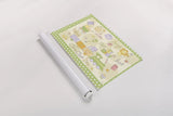Toys and Hugs I Green by Veronique Charron. shown as a rolled paper print. Available as archival giclee rolled canvas, fine art paper, or poster print. SKU 101250i.