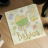 Toys and Hugs II by Veronique Charron. Shown as a detailed flat fine art print, highlighting archival giclee quality. Available as an archival giclee rolled canvas, fine art paper, or poster print. SKU 101251a.
