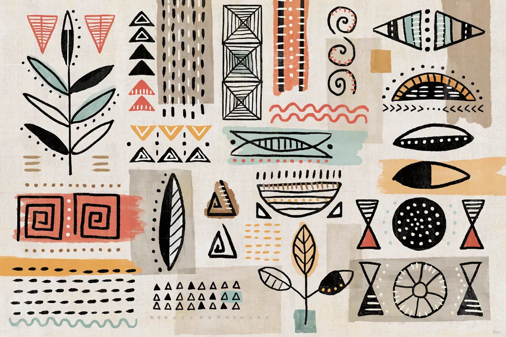 Tribal Tones I by Veronique Charron. SKU 70454i. Archival Giclee Fine art print for wall decor.