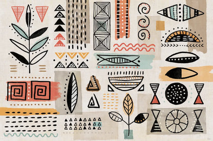 Tribal Tones I by Veronique Charron. SKU 70454i. Archival Giclee Fine art print for wall decor.