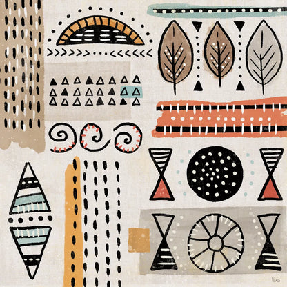Tribal Tones III by Veronique Charron. SKU 70456a. Archival Giclee Fine art print for wall decor.