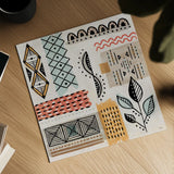 Tribal Tones IV by Veronique Charron. Shown as a detailed flat fine art print, highlighting archival giclee quality. Available as an archival giclee rolled canvas, fine art paper, or poster print. SKU 70457a.