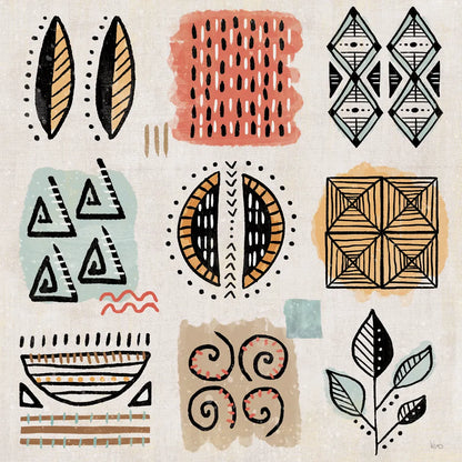 Tribal Tones IX by Veronique Charron. SKU 70462a. Archival Giclee Fine art print for wall decor.