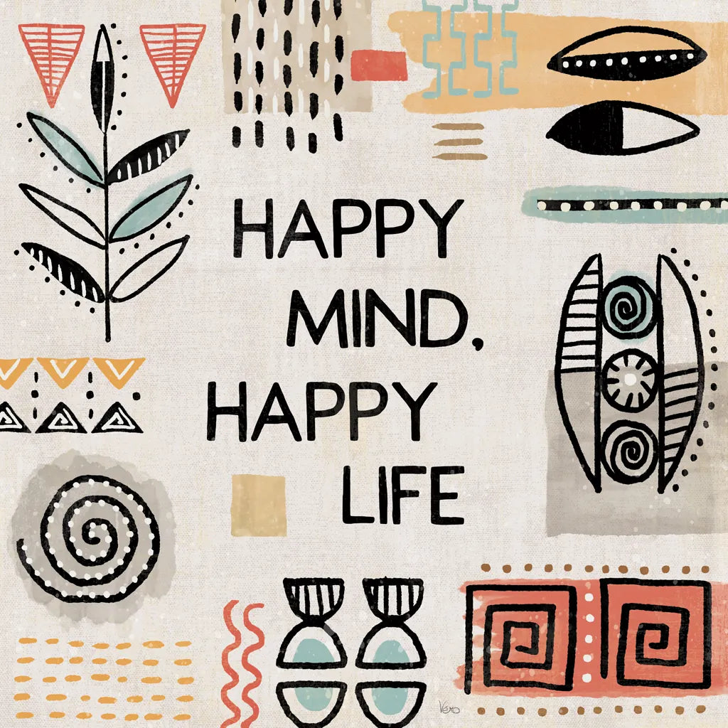 Tribal Tones VII by Veronique Charron. SKU 70460a. Archival Giclee Fine art print for wall decor.